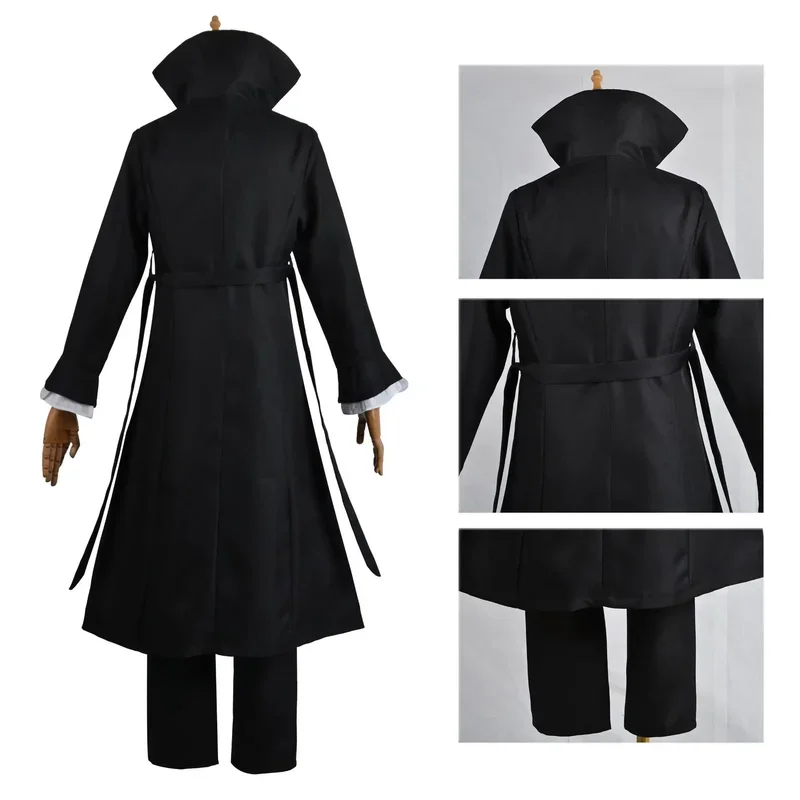 Anime Bungou Bungo Stray Dogs Akutagawa Ryunosuke Cosplay Costume Suit Wig For Adult Halloween costume