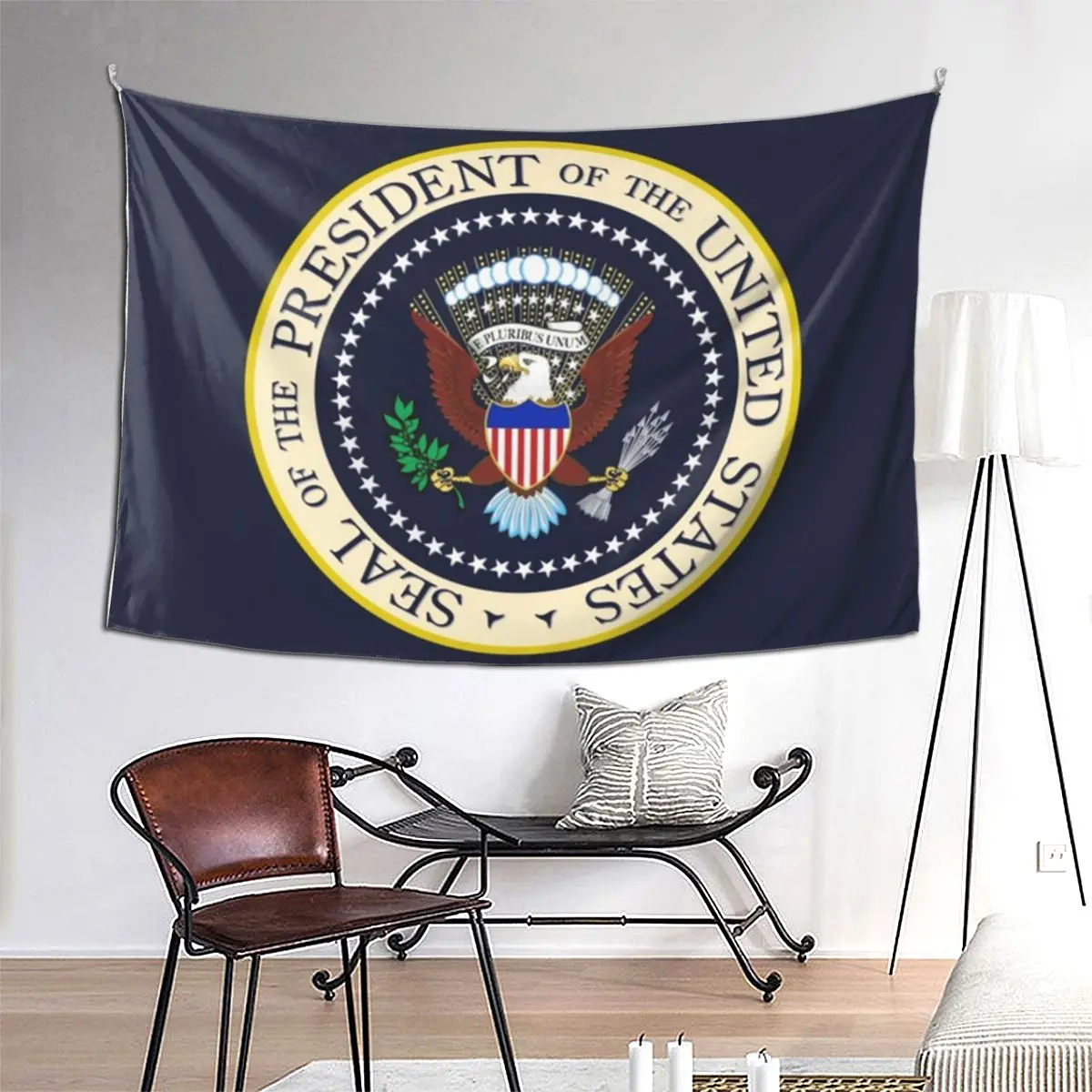 

Гобелен «Печать президента США» в стиле хиппи, настенный эстетический домашний декор, гобелены для гостиной, общежития