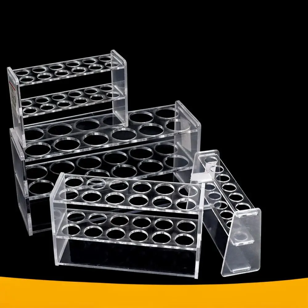 Durable Acrylic Colorimetric Holder Laboratory Stand Single Double Row Organizer For Science Lab Research Equipment