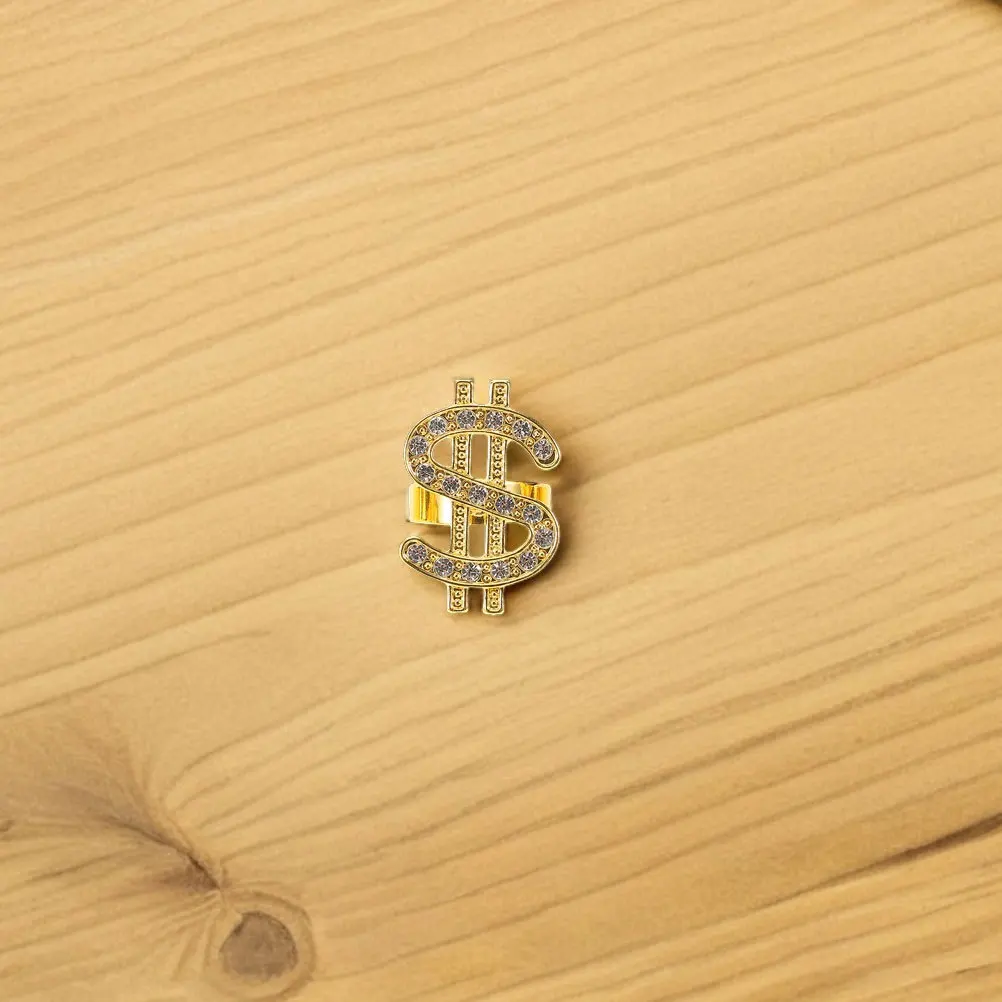 6 قطعة حلقات متلألئة بلينغ الهيب هوب زي الدعائم الشرير مغني الراب اكسسوارات بيان الدائري ل تأثيري زي حفلة تنكرية #2