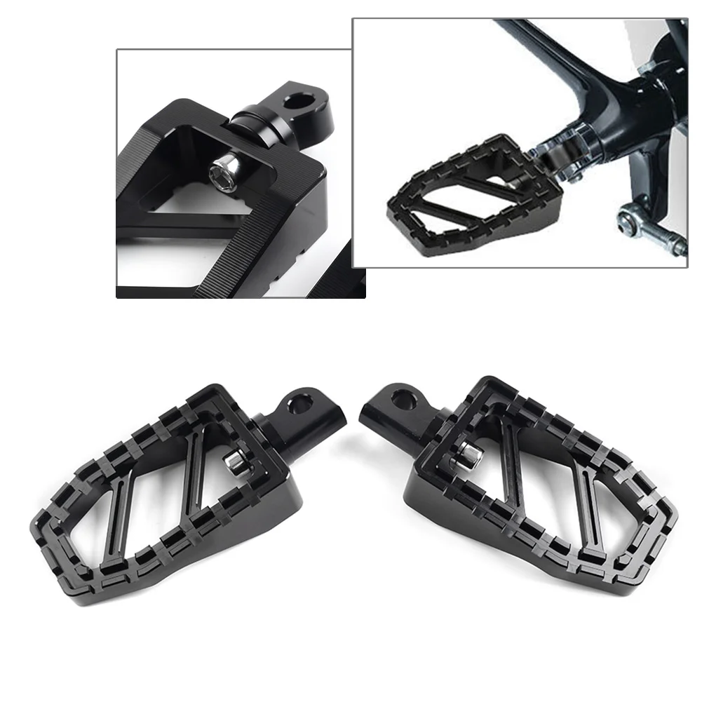 1Pair Black Aluminum Motorcycle Mini Foot Peg Footrest Pedal For Harley Davidson Sportster XL