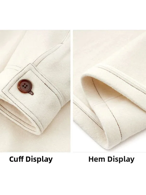 الرجال الشتاء القطن الصوف مزدوجة الوجه تويد Jaet فضفاض ملابس العمل معطف عصري P4484H2 عادية طويلة Sve سستة إغلاق