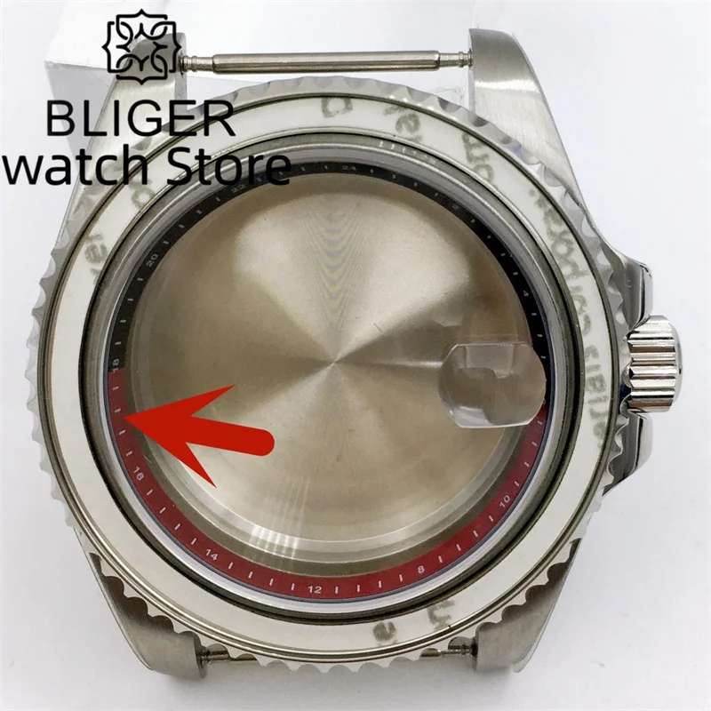 BLIGER Watch case Parts 30mm*28mm*2.4mm Chapter Ring Two-color GMT/ Monochrome chapter ring for 40mm diving series watch case