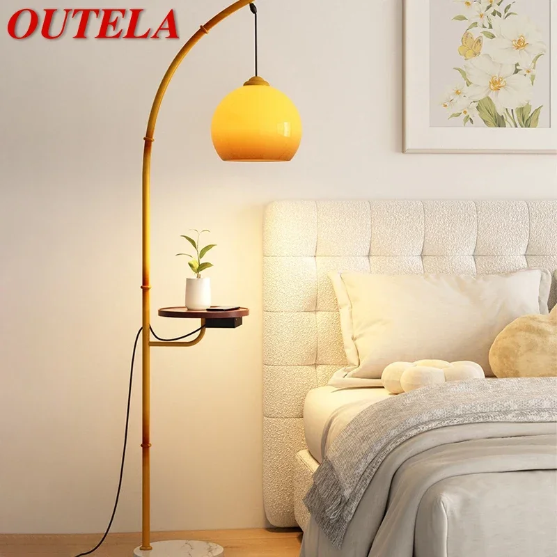 

OUTELA Nordic Floor Lamp Modern Family Iiving Room Bedroom Homestay Creativity LED Decorative Standing Light