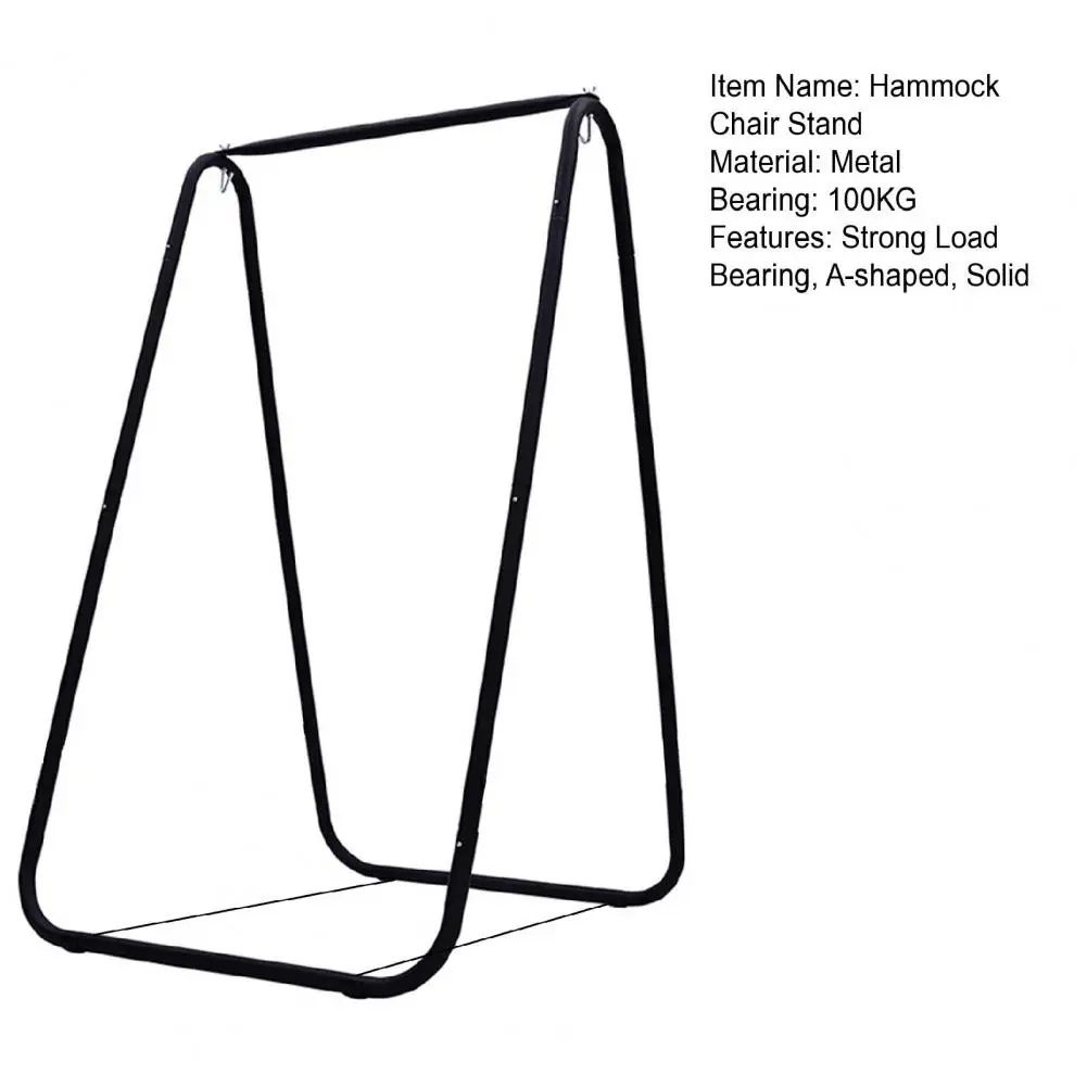 해먹 의자 스탠드, A 자형 강한 하중 베어링 스윙 의자 바구니, 녹 방지 변형 금속 미끄럼 방지, 다리미 스윙 스탠드