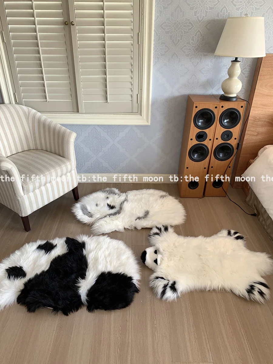 

Cute animal koala polar bear imitation plush floor mat carpet living room bedroom cloakroom