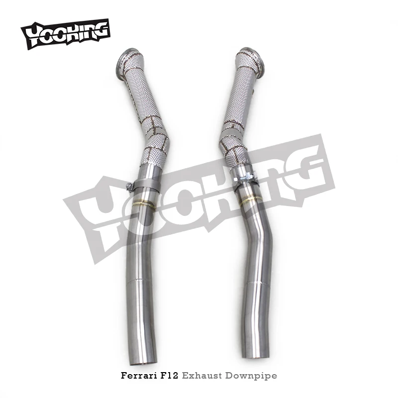 Yooking Free Flow Downpipe For Ferrari F12 Berlinetta 6.3 2012-2016 Stainless Steel Exhaust Empty Pipe Car Exhaust System