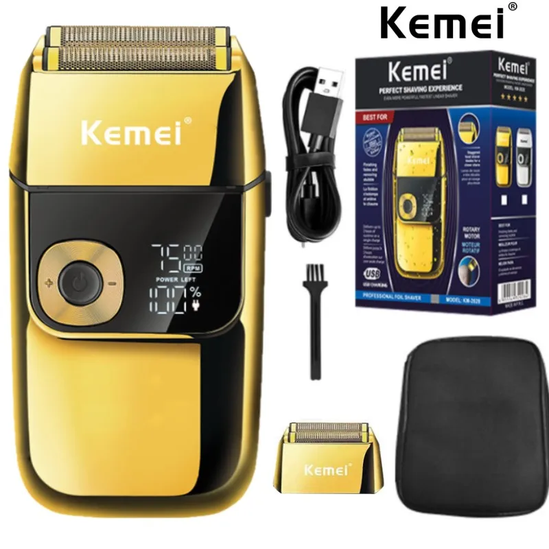 

Kemei 2028 Original barber professional beard hair shaver for electric shaver rechargeable electric razor balds shaving machine