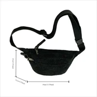 Women Waist Pack Large Capacity Corduroy Fanny Pack Street Style Chest Bag Fashion Shoulder Crossbody Bags Casual Waist Belt Bag 6