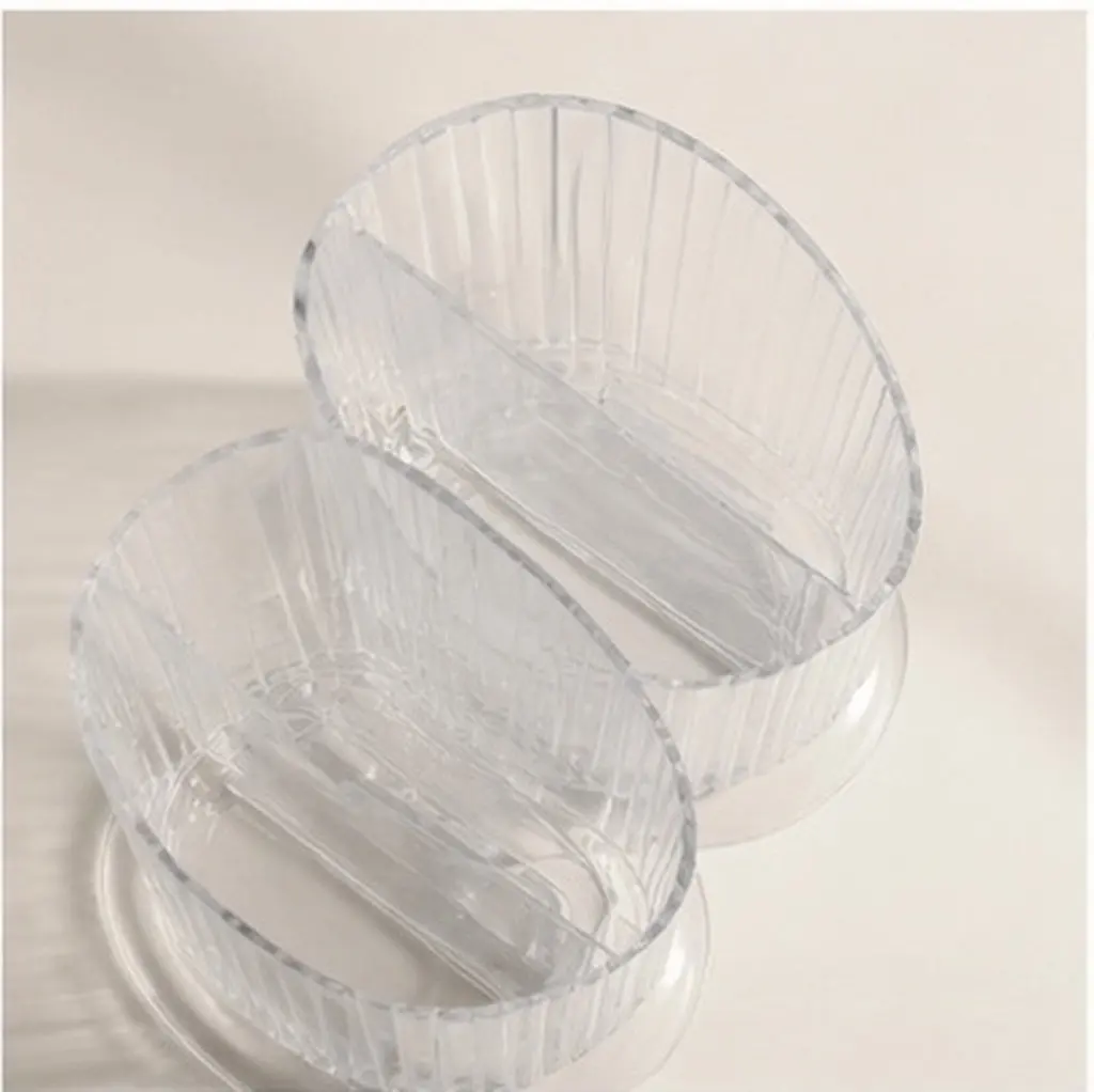 2Pcs Premium Pet Makeup Brush Holder Organizer Clear Compartment Design for Brushes Eyeliners Lipsticks Pens Desktop Vanity