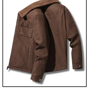 Herbst Winter Valo Wildlederjacke Hot Hot Casual Casual Turn Down College Collusion Lad männliche Solid Jacke Parka Jaches 5xl 4 Hauptverkäufe des Einkommens - №2