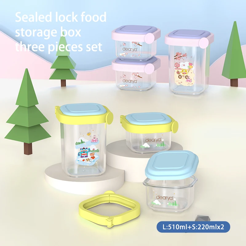 

Baby's Milk Powder Box 3in1 Independent Baby Food Storage Box for Baby Kids