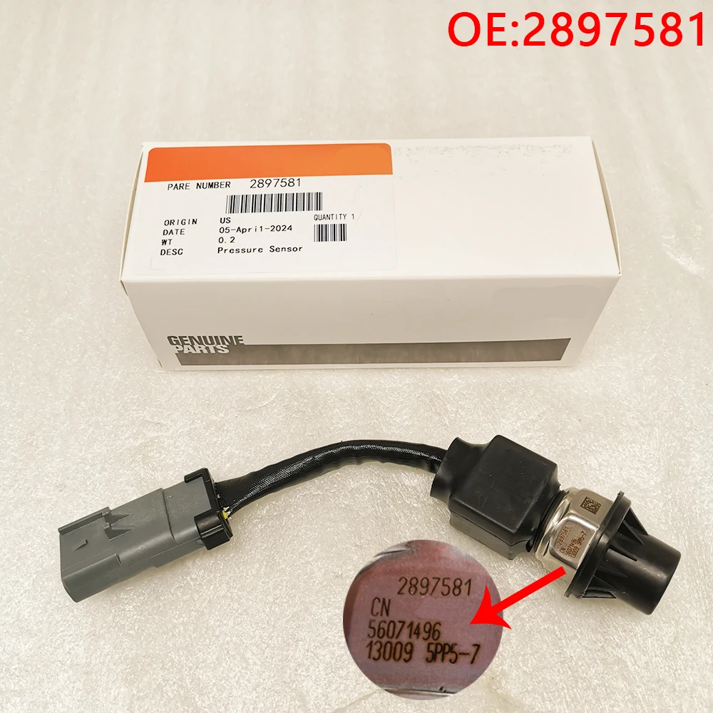 

For 2897581 Originele Brandstofdruksensor Voor Peterbilt Kenworth Internationale ISX15 Motor 5PP5-7 2897581