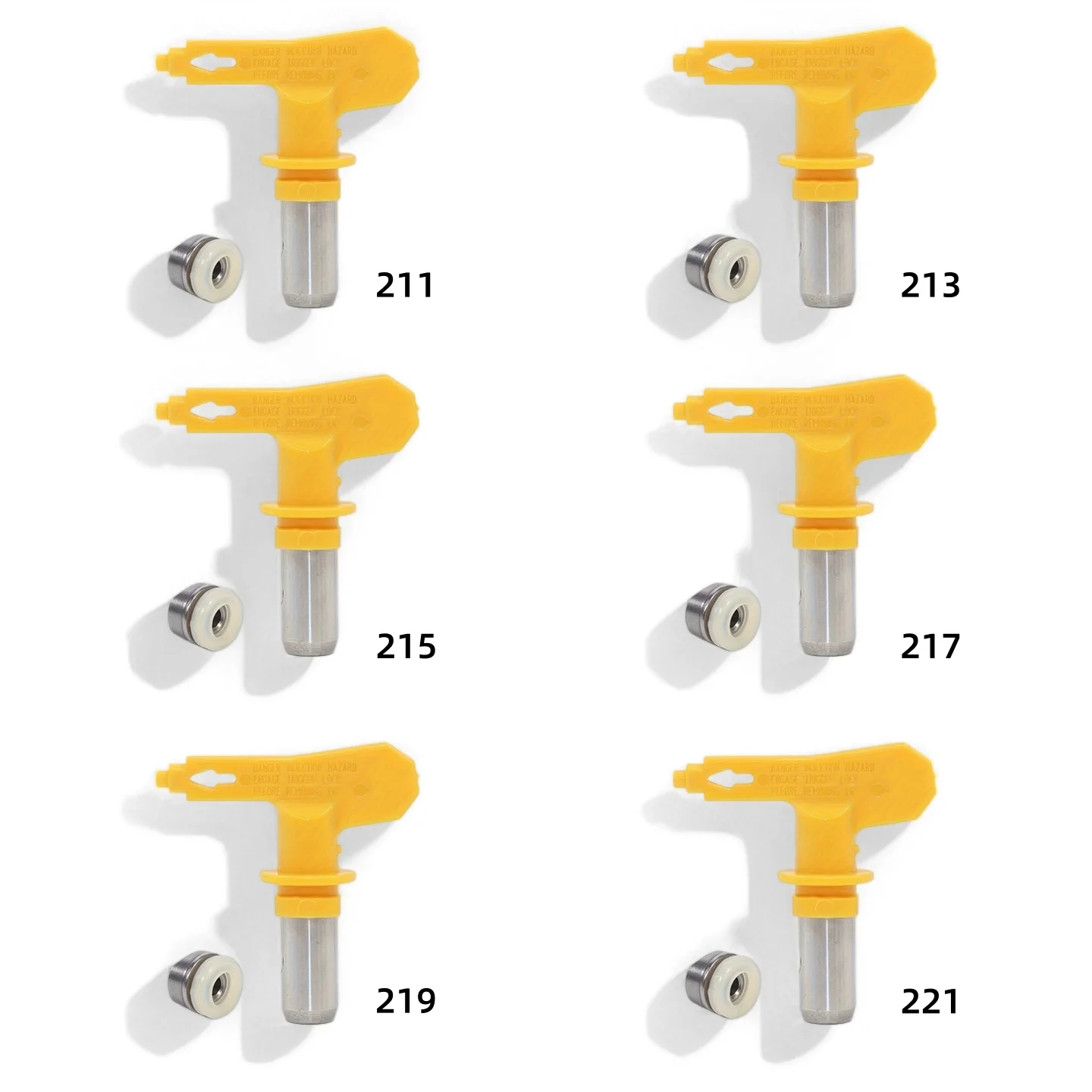 Airless Paint Spray Tip 211 213 215 217 219 221 Series Reversible Nozzle for Latex Paint, Interior Wall Exterior Fence DIY