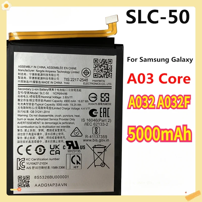 

5000 мАч SLC-50 Новый высококачественный аккумулятор для телефона Samsung Galaxy A03 Core A032 A032F Сменные аккумуляторы высокого качества