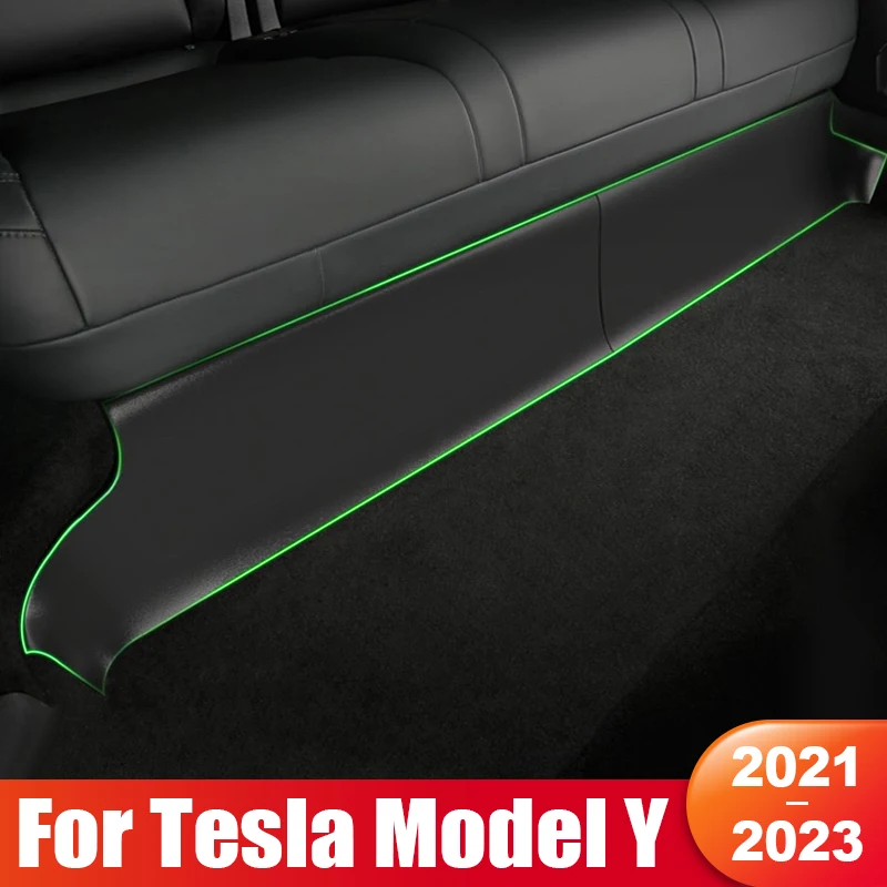 

For Tesla Model Y 2021 2022 2023 Rear Seat Lower Baffle Anti Kick Lengthened Full Surround Pad TPE Protection Cover Accessories