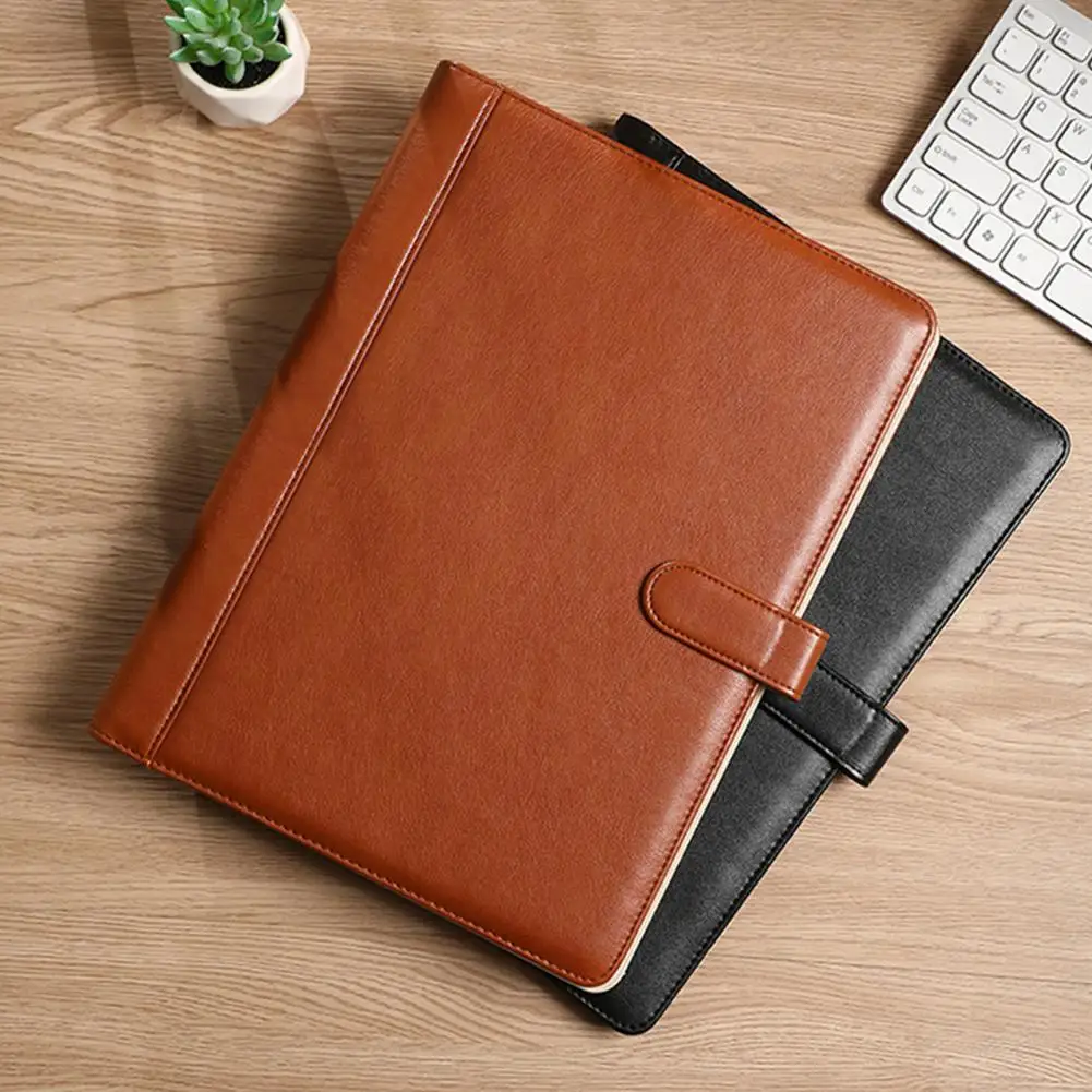 33.5*24.5 سنتيمتر مجلد ملفات A4 وثيقة الحافظة مجلد مع آلة حاسبة القلم فتحة حامل بطاقة محفظة مع كليب مكتب الأعمال