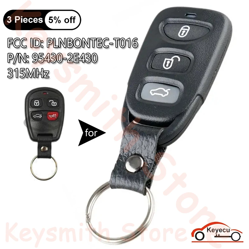 KEYECU dla Kia Sorento 2004 2005 2006 zmodernizowane pilot zdalnego sterowania PLNBONTEC-T016 95430-2E430 315MHz