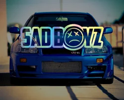 JDM SAD BOYZ Car Window Decal Stickers Windshield BannerLaser Car Sticker Window Decoration