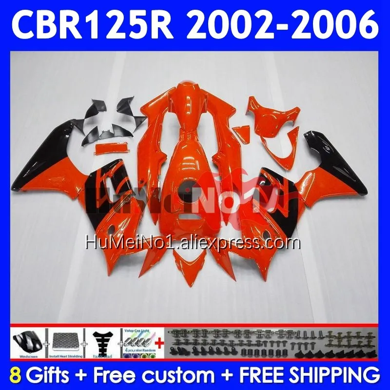 +Tank For HONDA CBR125R Orange black CBR-125R 02 03 2004 2005 2006 12No.13 CBR125 CBR 125CC 125 125R 2002 2003 04 05 06 Fairing