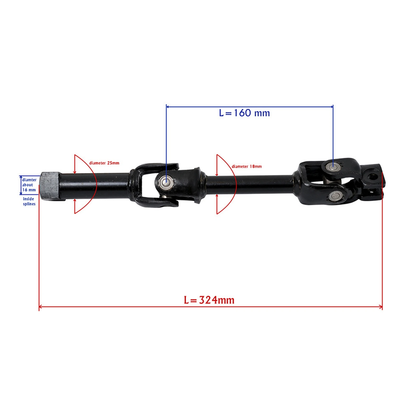 LHD Power Steering Shaft Joint Assy For L200 Pajero Montero Sport Nativa 2.5D 3.2D 4401A161 MN125326