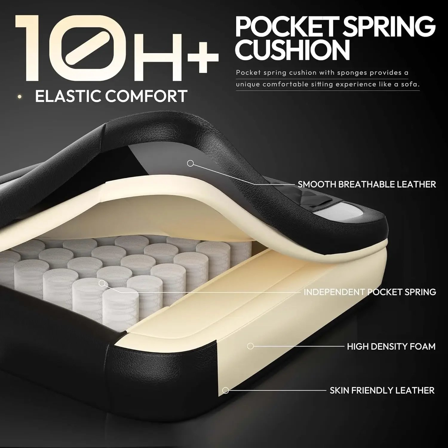 [سعر مخفض، حار بيع! ]كرسي ألعاب مع وسادة زنبركية للجيب، كرسي كمبيوتر مريح مع قطني للتدليك ومسند للقدمين