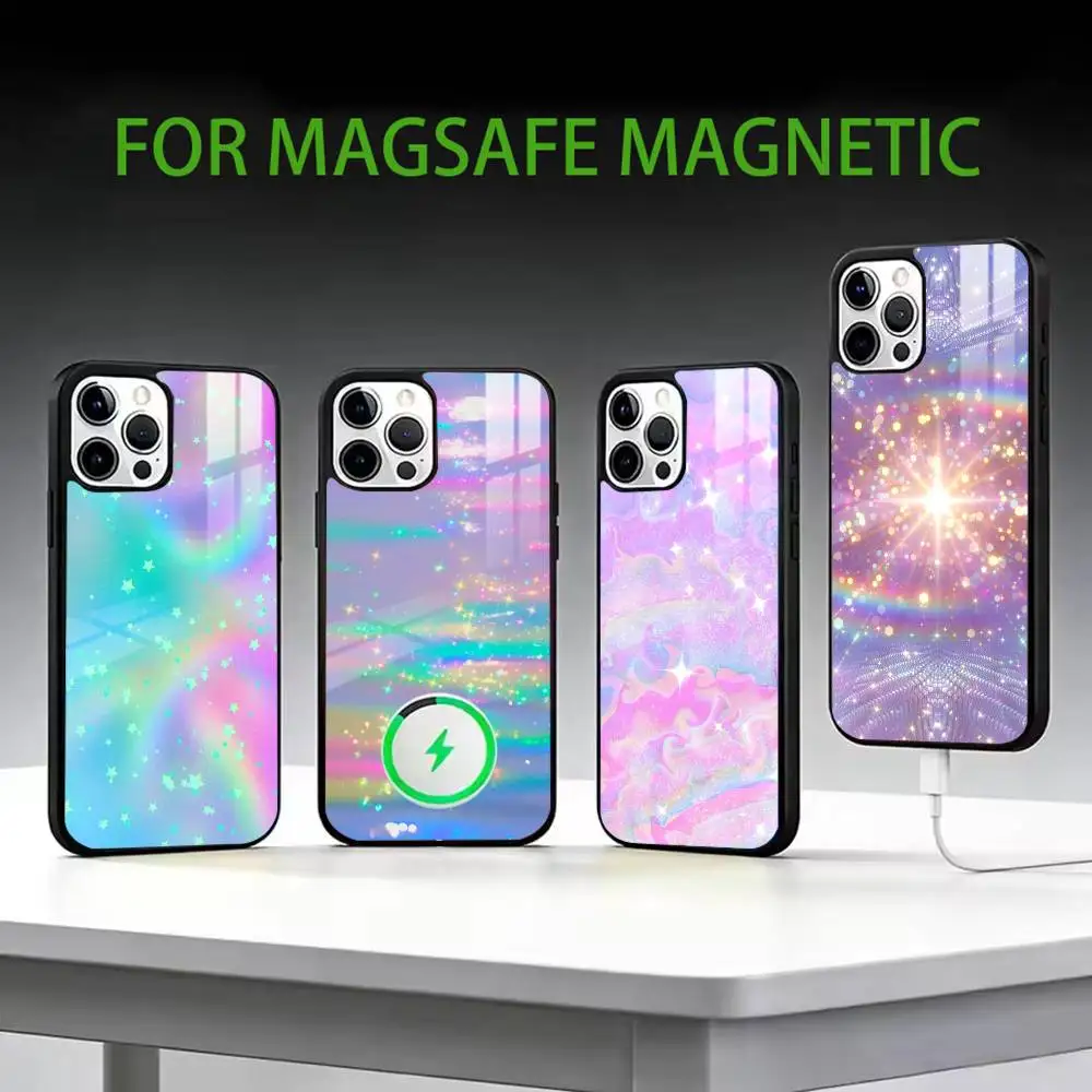 

ethereal Phone Case For iPhone17,16,15,14,13,12,11 Plus,Pro Max Magnetic For Magsafe Wireless Charging