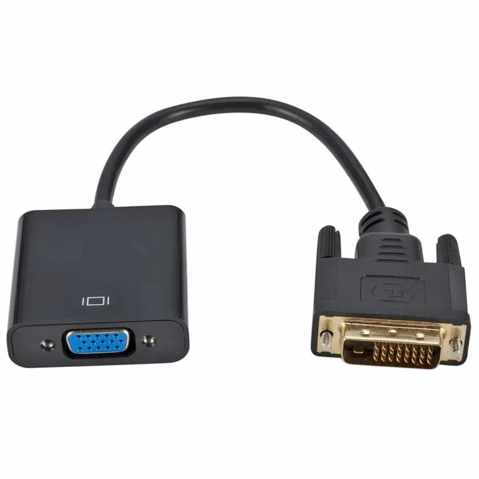 WvvMvv 1080P DVI-D DVI do VGA Adapter konwerter kabla wideo 24 + 1 25Pin do 15Pin konwerter kabla do monitora komputer stancjonarny