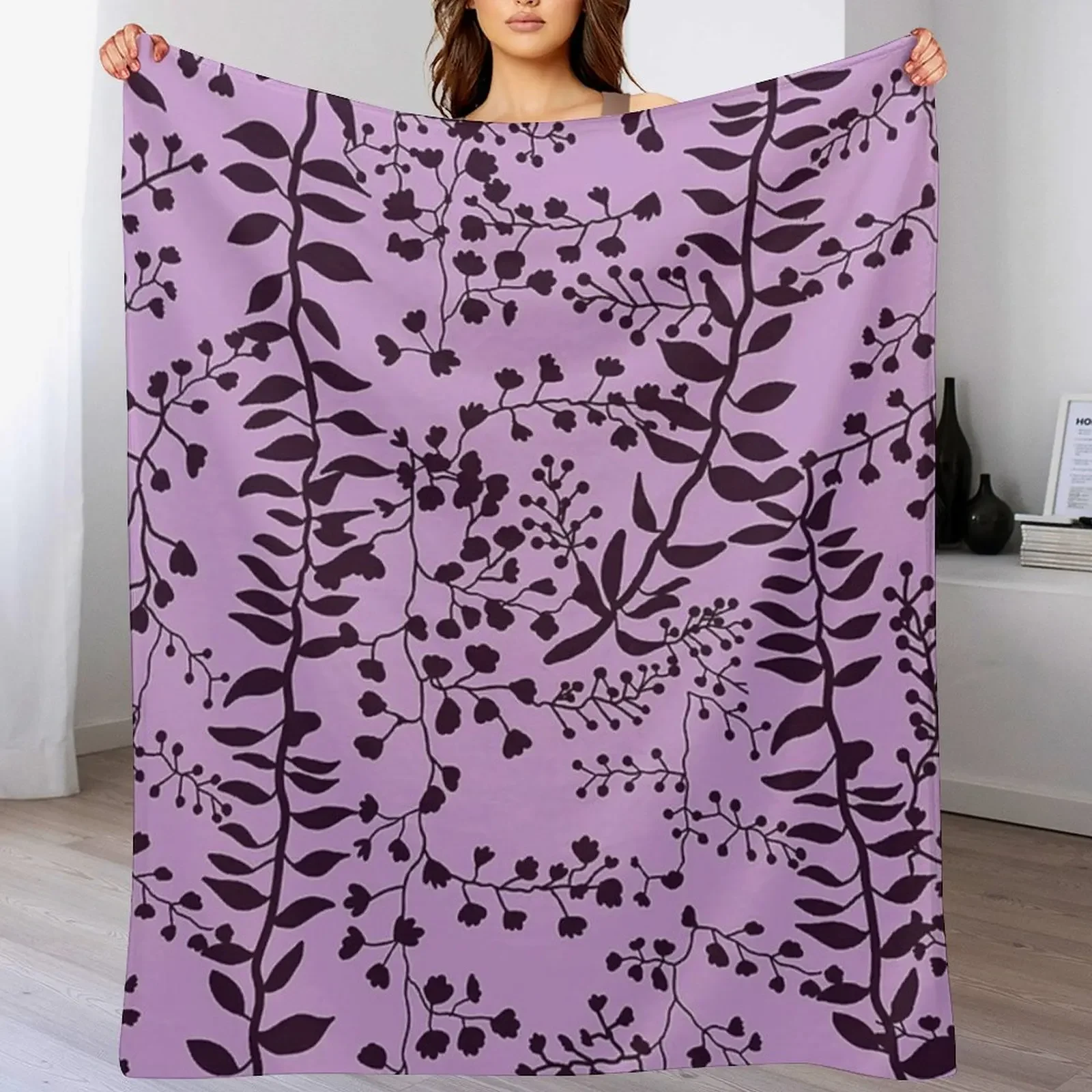 Bella Swan Lavender Freesia Throw Blanket Hairy Hair Large Blankets