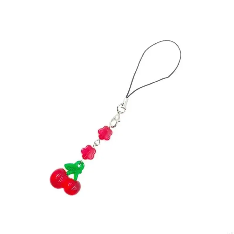  Eye Catching Phone Pendant Fruit Keychain Phone Charm Keyringfor Women and Girls