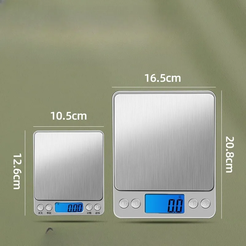 ميزان رقمي صغير للمطبخ، مقياس الخبز، مقياس مجوهرات من الفولاذ المقاوم للصدأ، مقياس قيراط، مقياس ذهبي #5