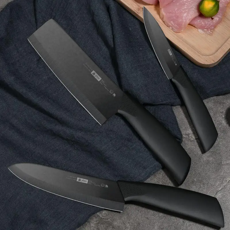 BAKULI Fruit ceramic knives and kitchen knives, household fruit knives and tool sets, outdoor cutting knives, with knife covers