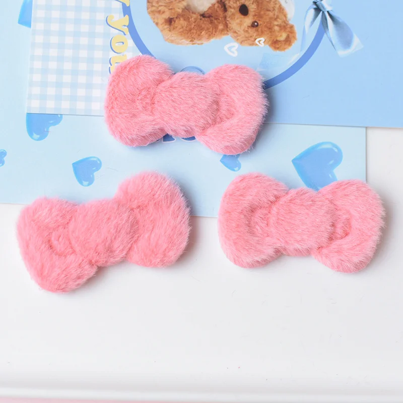 WFFNNKC 10/20Pcs Fluffy Bowknot Resin DIY Accessory Children Hair Clip Necklace Jewelry Craft Supplies Phone Decor Materials
