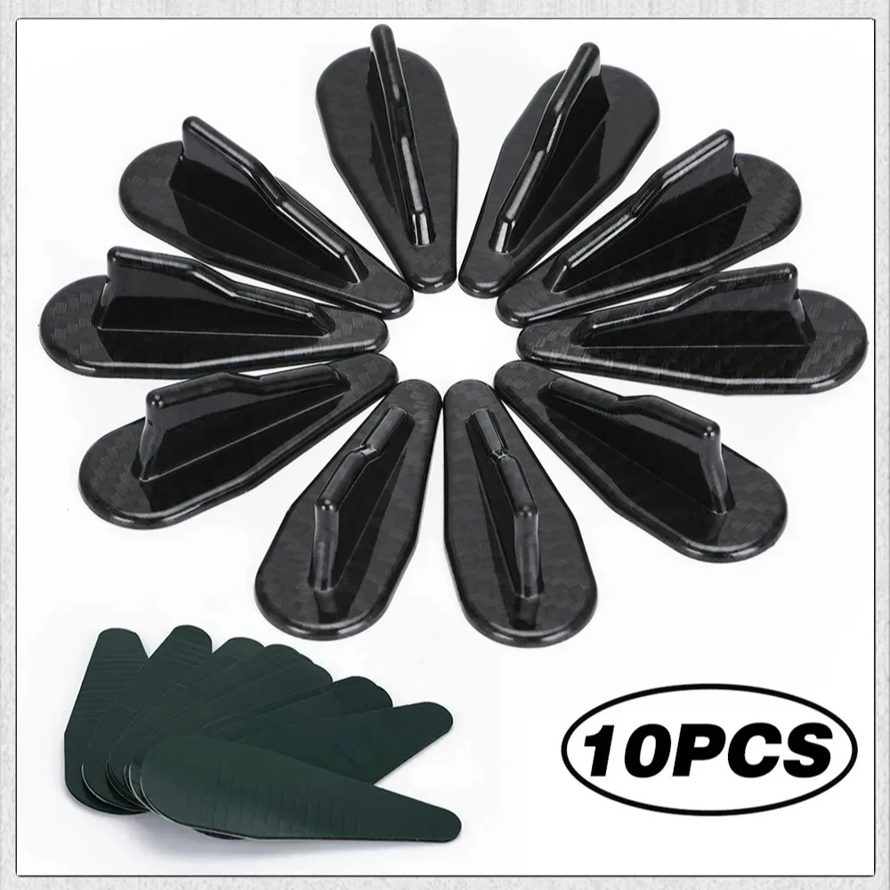 10Pcs Roof Shark Fin Spoiler Kit, Universal Car Vortex Generator Diffuser Wing in  Carbon Fiber Style for EVO Racing & Offroad