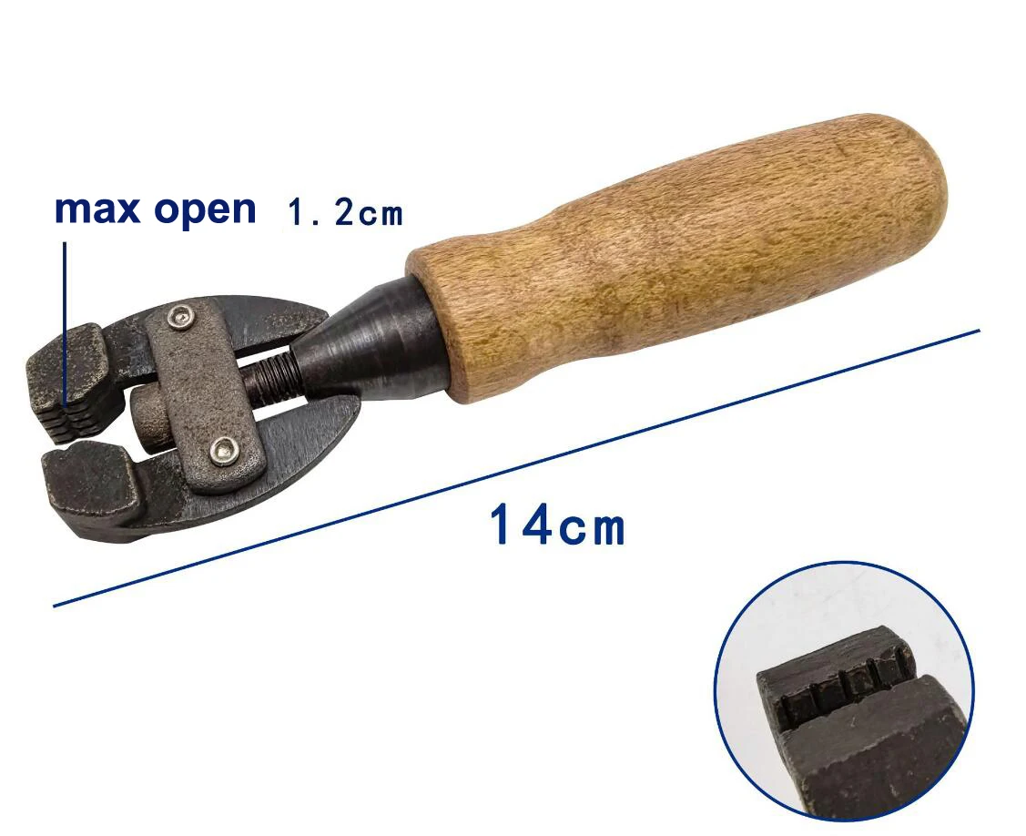 Adjustable clamp Hand Vise with Rotating Wooden Handle Jewellery DIY Craft High Carbon Steel Metal Forming Tool Jewelry Tools