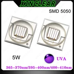 Chip LED da 5 W di alta qualità viola UVA 365-370nm 395-400nm 400-410nm SMD 5050 perline lampada per la cura delle unghie repellenti per zanzare