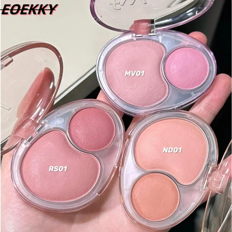 2024 Hot EOEKKY- Two-tone Blush Light Weight Long lasting waterproof retro matte - Blush makeup - Face, blush palette