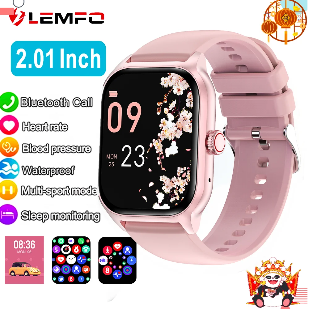 Smartwatch For Women Bluetooth Call 2.01Touch Screen (Answer/Make Call) 100+ Sport Modes with Health Monitoring Smart watch