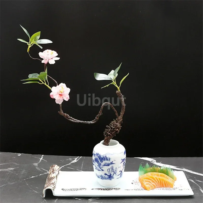 decoration sushi maker sushi Hotel Sashimi Display Artistic Decoration Conception Flowers and Plants Creative Seafood Pose Plate