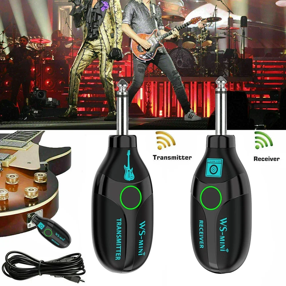 NEW Wireless Guitar System Audio Transmitter Receiver Guitar Pickup Wireless System for Electric Guitar Bass Violin Amplifier