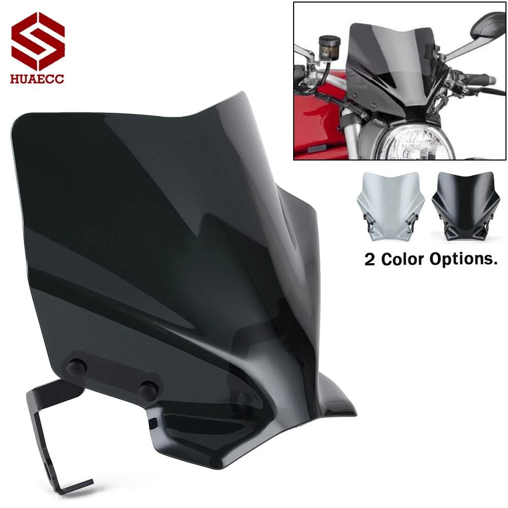 Motorcycle Windshield Windscreen For DUCATI Monster 797 821 1200 1200S 1200R