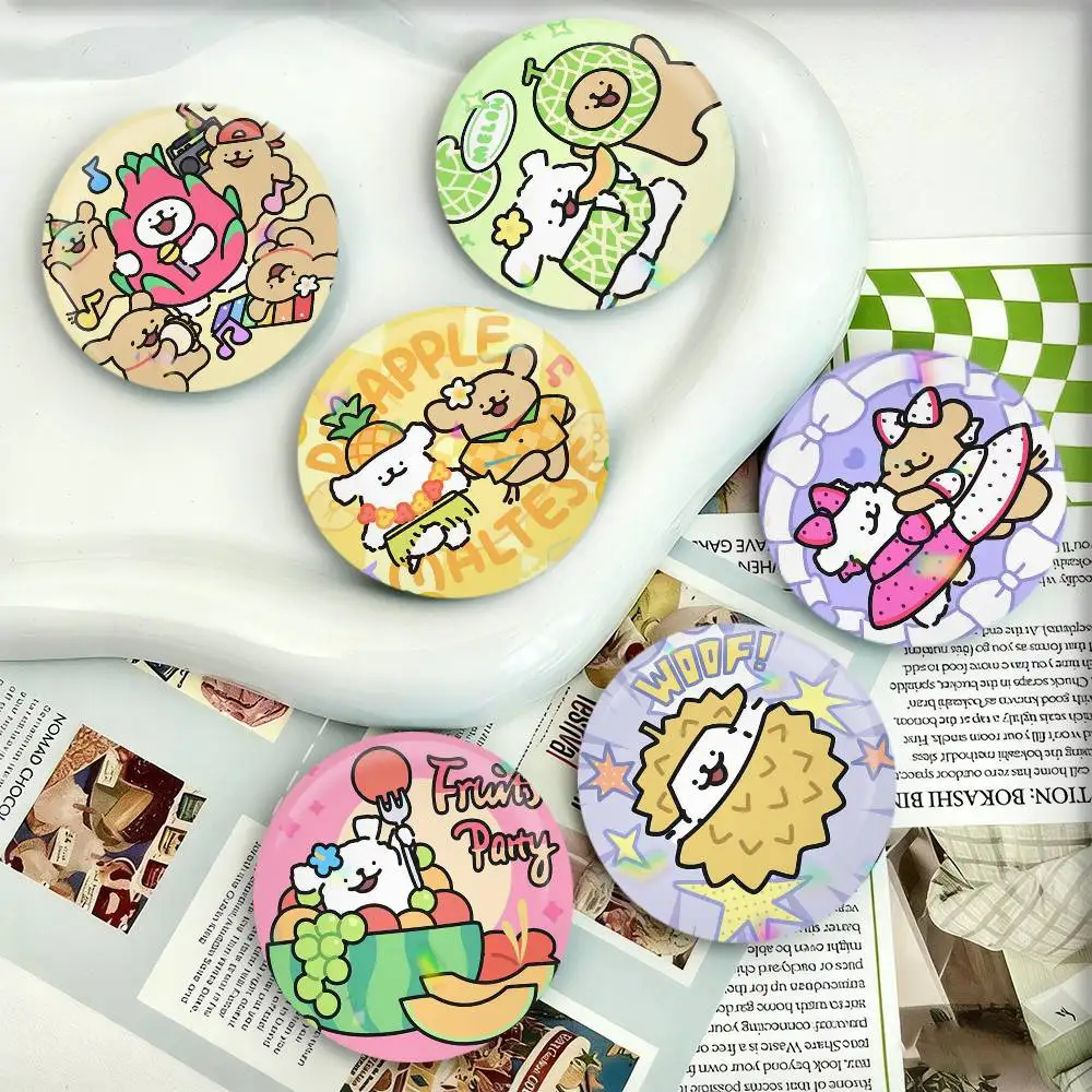 

Cute Dog Illustrator Matsui Badges 25 32 44 58 75 mm Round Fans Collect Friends Gifts Brooch Souvenir