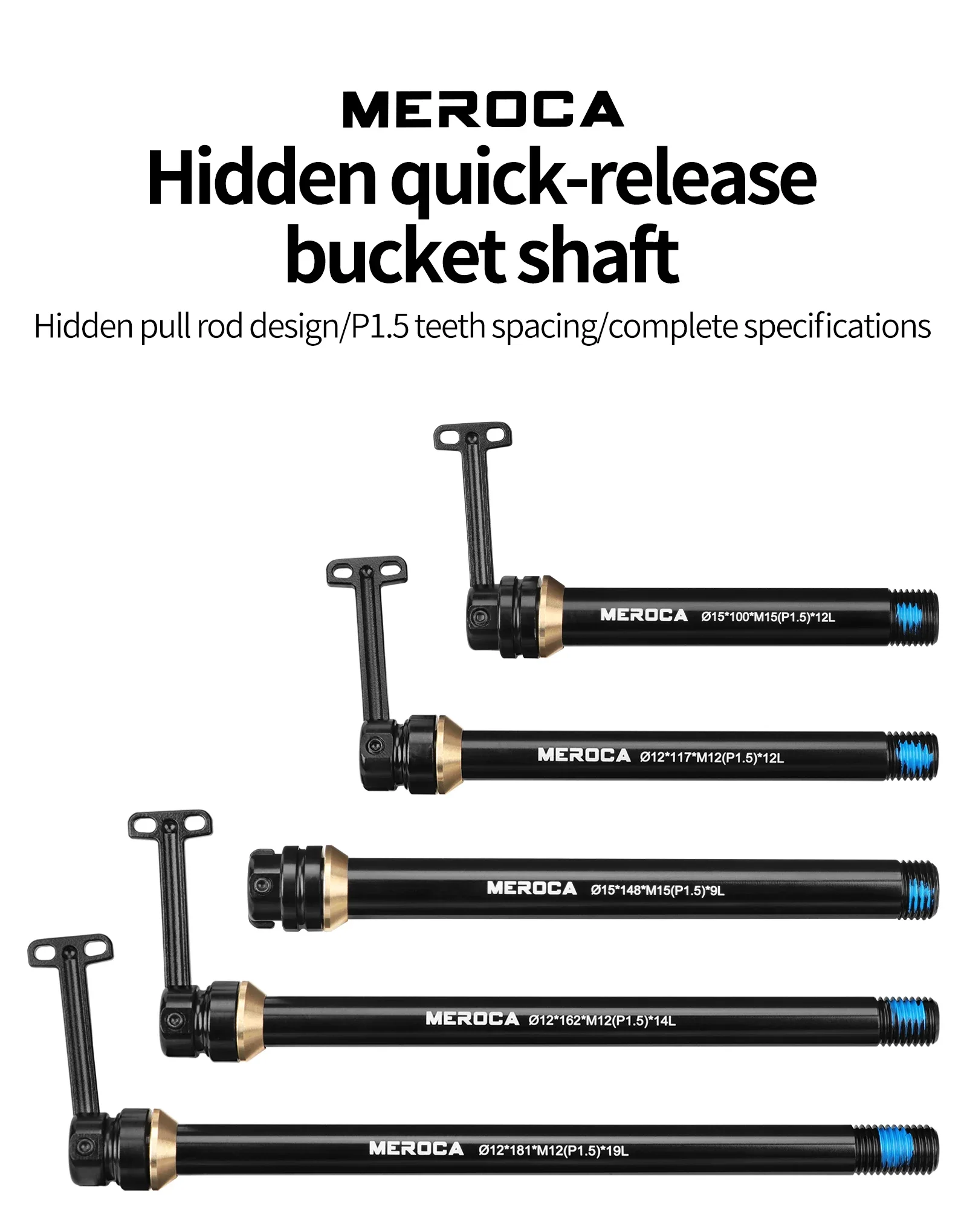 Fahrrad Versteckter Schnellspanner Achsenstab 12/15MM Ultraleicht Aluminiumlegierung QR MTB Rennrad Steckachse Fahrradteile – Detail 2