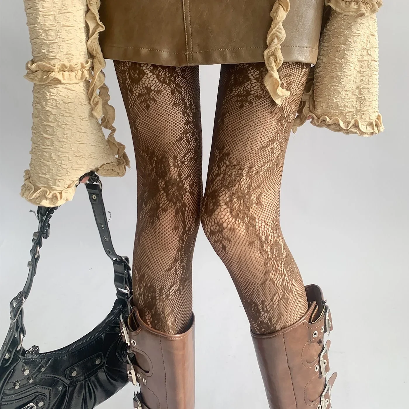 Summer Women Sexy Mesh Lace Floral Thigh High Stockings Hosiery Fishnet Women Tights Fashion Retro Flowers Girls Daily Pantyhose