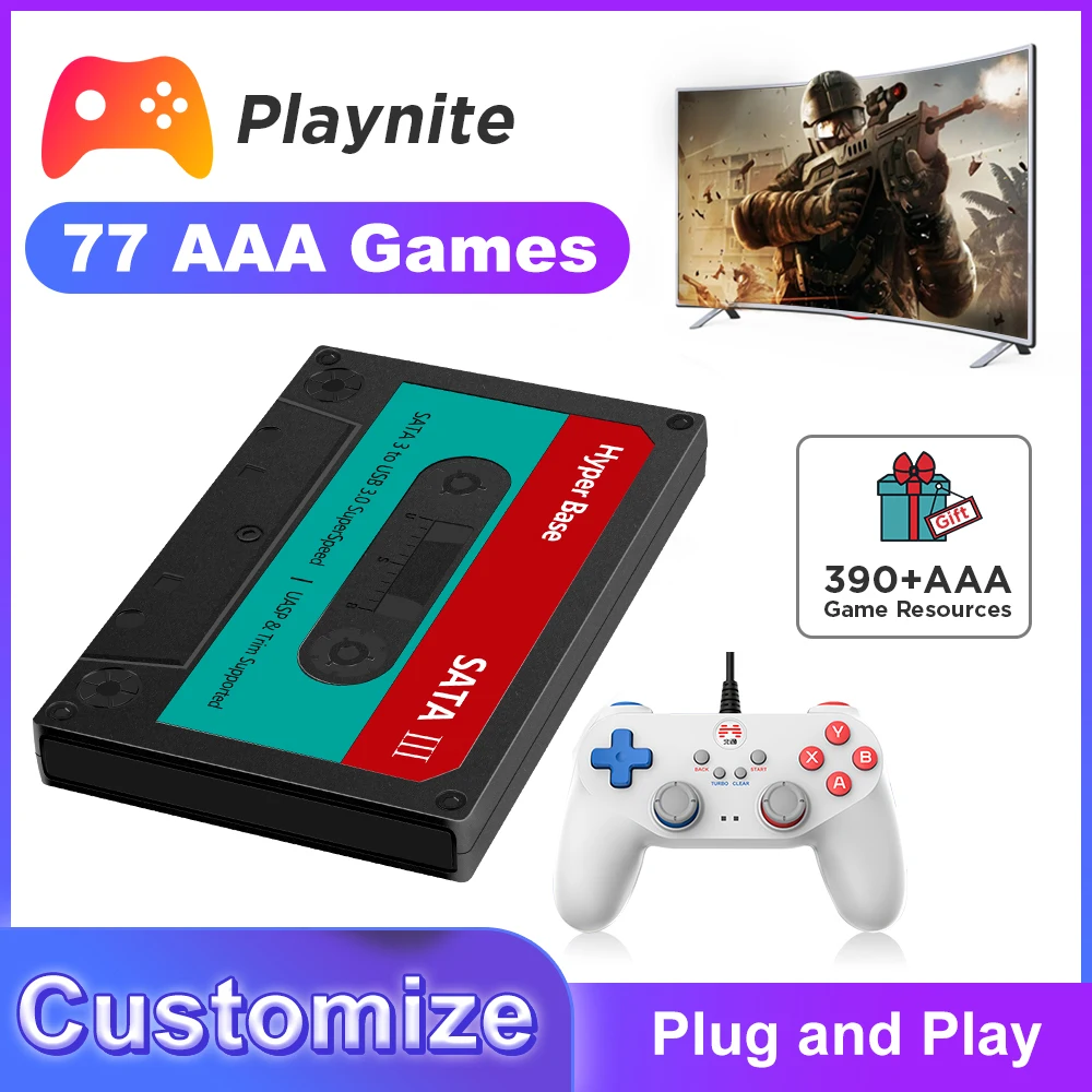 

2T Portable External Game HDD Playnite System with AAA Games for PS2/PS3/PS4/XBOX/WiiU/Wii/MAME/PS1/PSP/SS For Win8.1 and Above