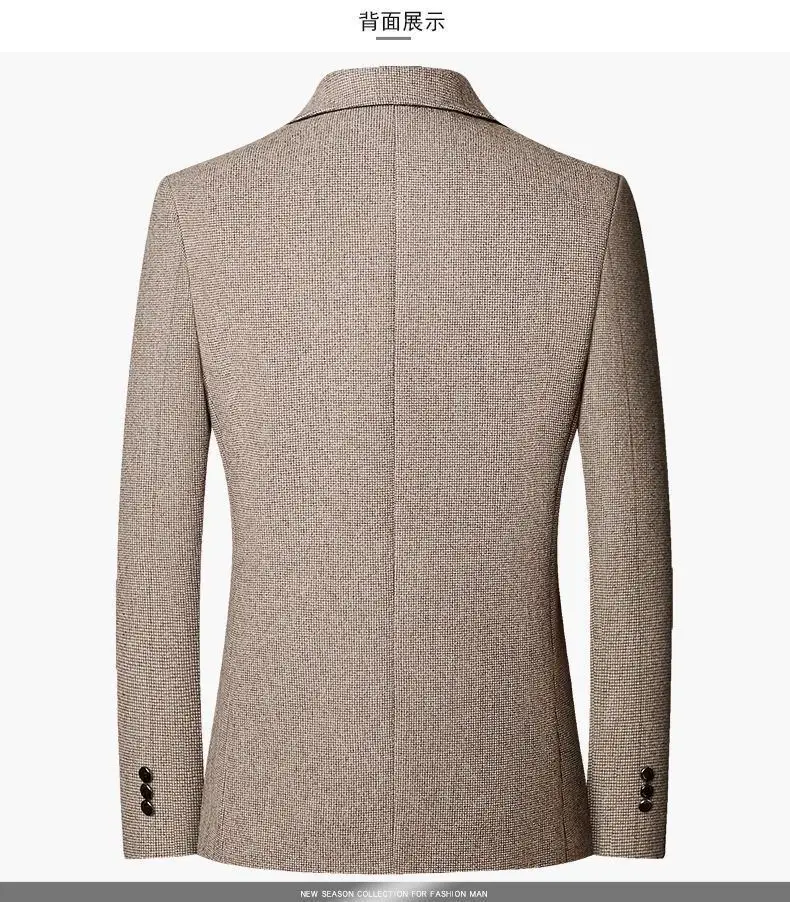 Herrenblazer, einfarbig, für Hochzeiten, Freizeit, Gastgeber, Gentleman, schmal geschnitten, trendig, vielseitig, Business-Blazer – Detail 8