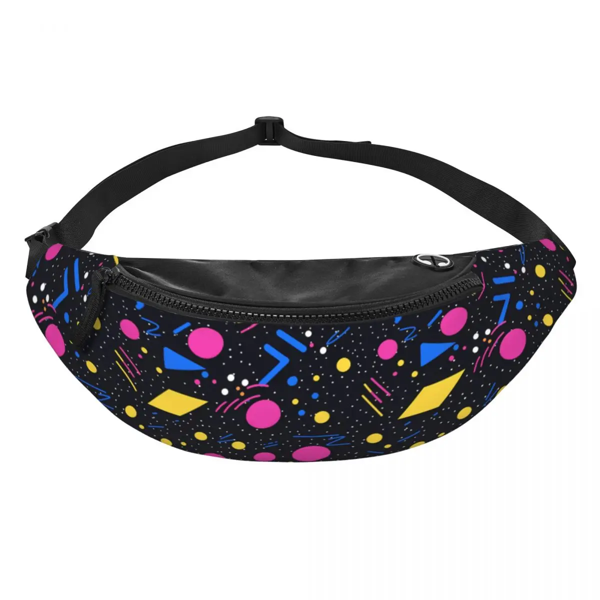 Custom Fashion Nostalgia 80s 90s Pop Pattern Fanny Pack for Traveling Women Men Crossbody Waist Bag Phone Money Pouch