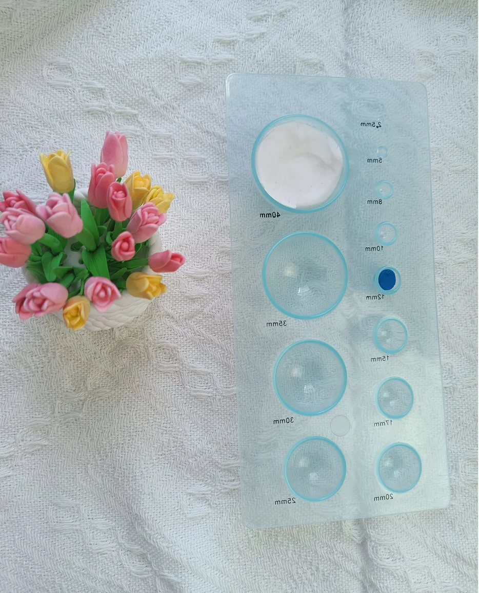 Pottery Ceramic Clay Flowers colour modulation Measure taking device Semicircle DIY Quilling Paper Deluxe Quilled Create Tool - Image 6