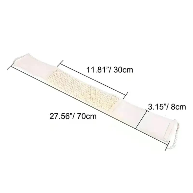 Scrubber corpo esfoliante: salvietta morbida per la rimozione della pelle morta e la spazzolatura a secco |   Spugna da bagno lunga con cinghia per doccia e spa