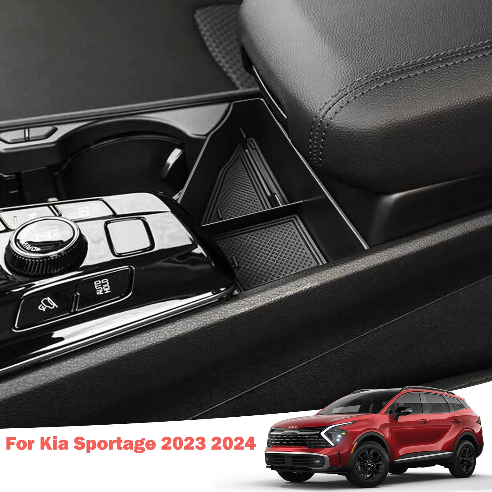 

Center Console Tray Compatible for Kia Sportage 2023 2024 NQ5 Armrest Storage Box Center Console Organizer Armrest Storage Box